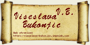 Višeslava Bukonjić vizit kartica